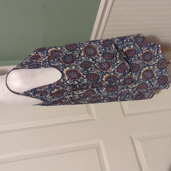 LE Lis peek a boo sleeves shoulder strap XL hides flaws boho summer lightweight - Picture 4 of 10